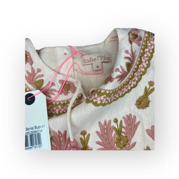 Louise Misha NWT Pink Embroidered Dress - Picture 3 of 4